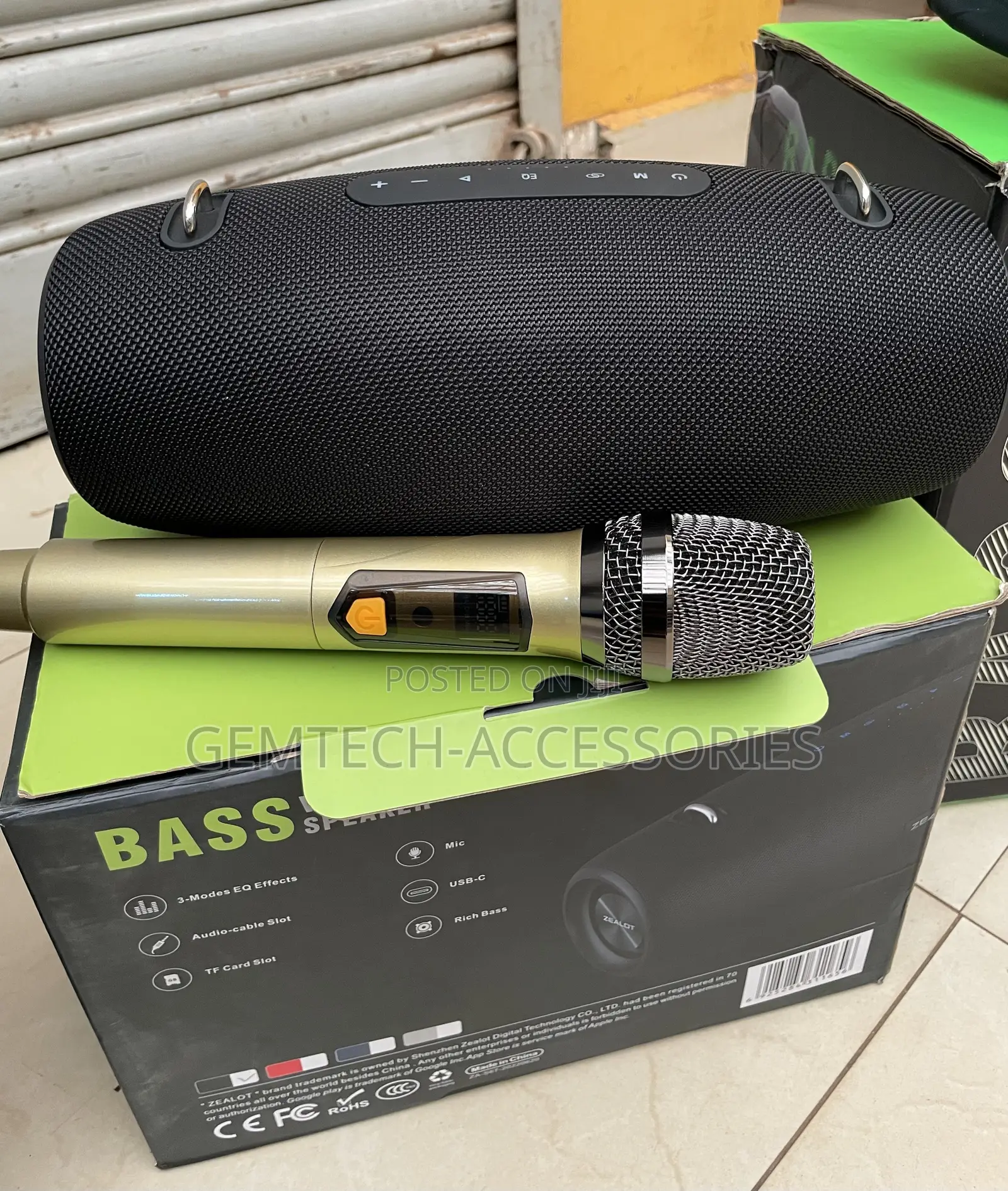Zeolot Super Bass S67 Speaker With Microphone