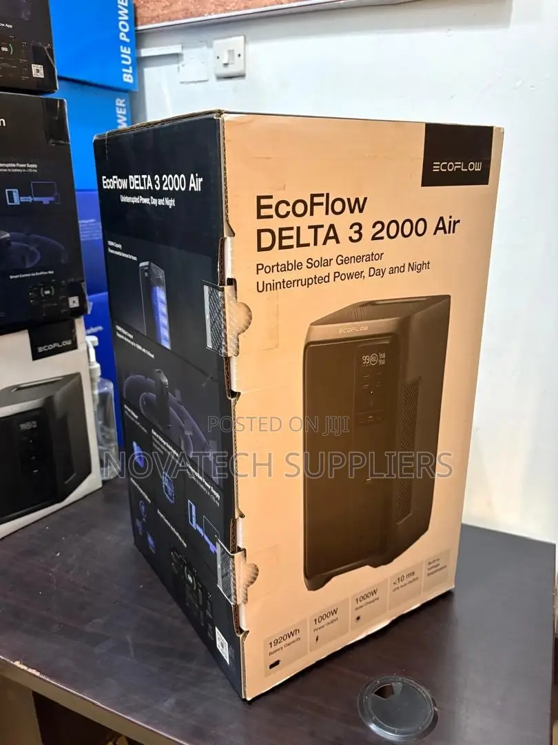 1920Wh EcoFlow DELTA 3 2000 Air Solar Power Station – Black