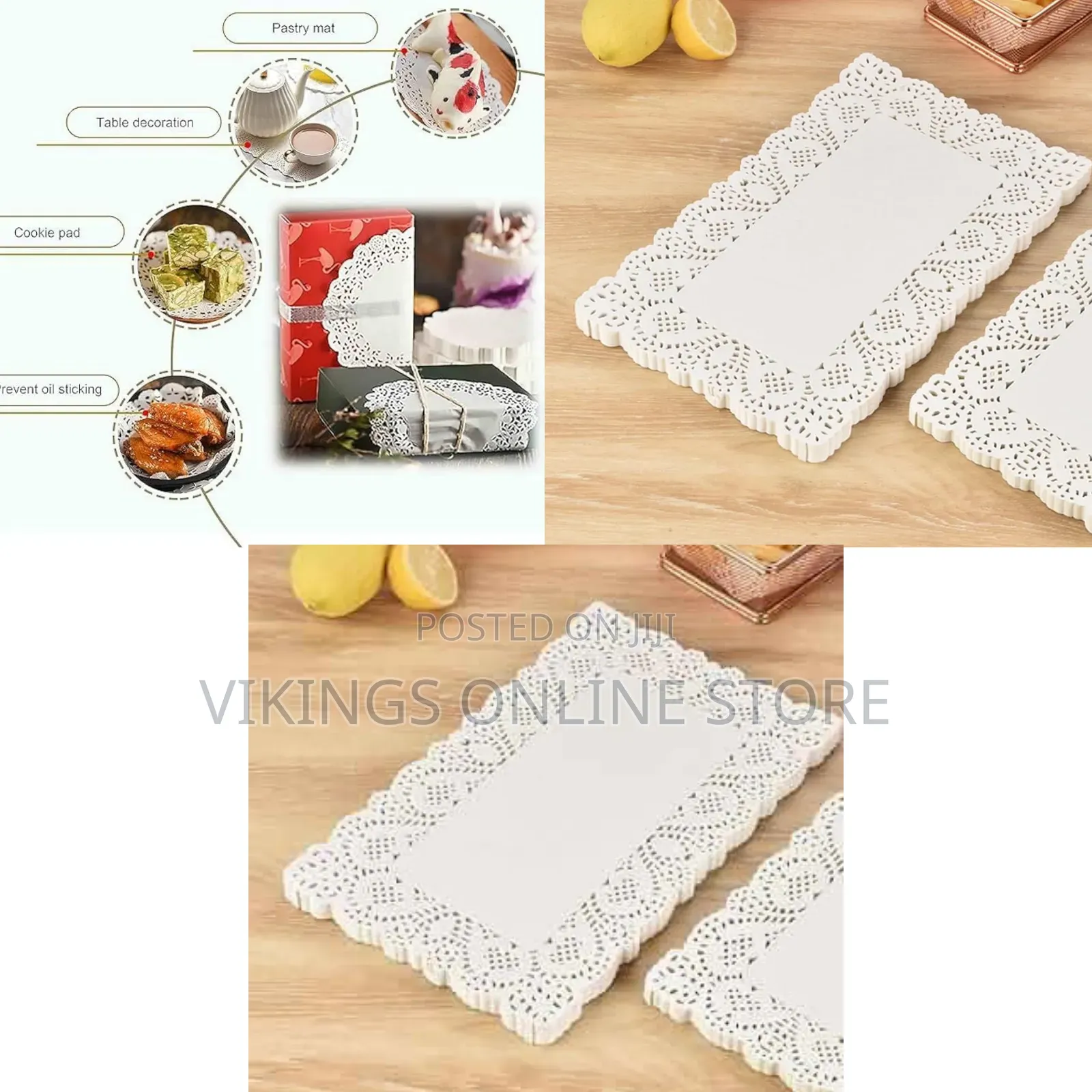 16cmx23cm 100 PCS Oil Absorbing Rectangle Doilies/Lace Paper