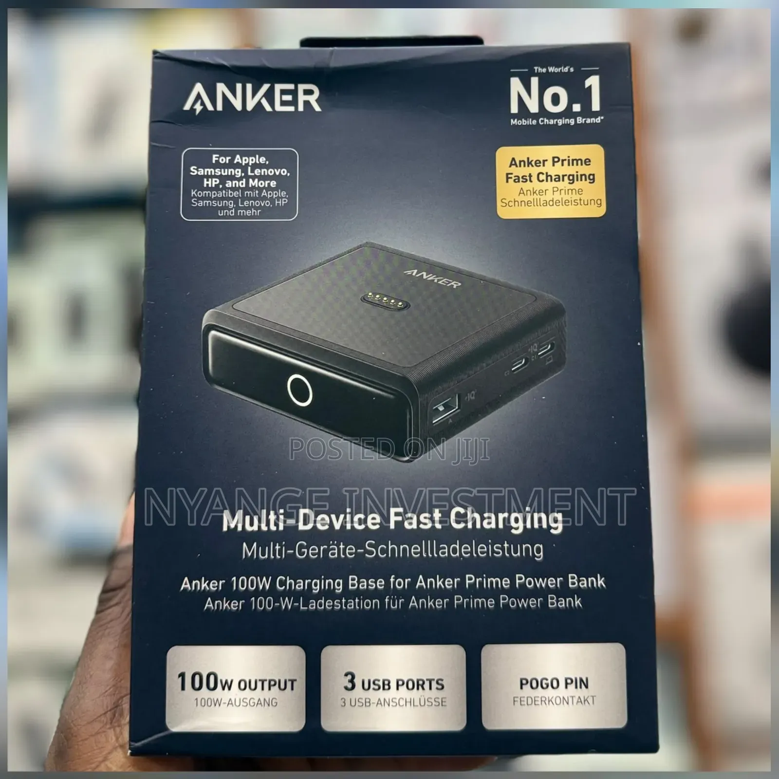 Anker 100W Charging Base for Anker Prime Power Bank.