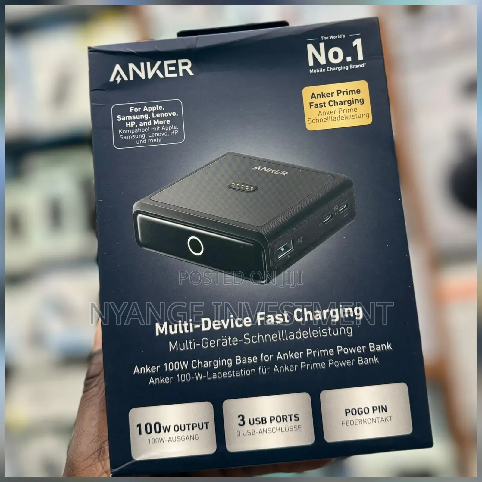 Anker 100W Charging Base for Anker Prime Power Bank.
