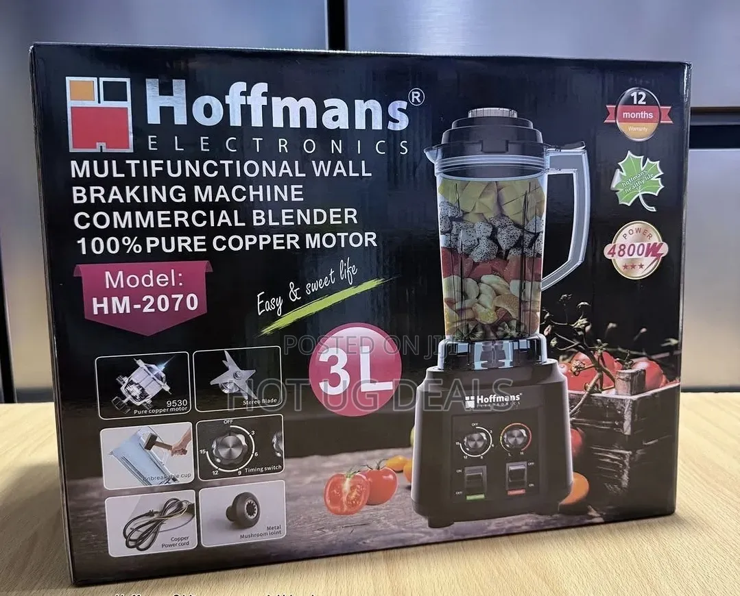 Hoffmans 4800W Commercial Blender 3L | Wall-Braking Machine