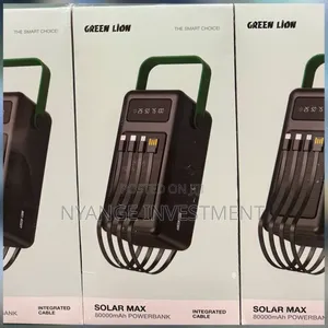 Green Lion Solar Max 80,000mah Integrated Cable Power Bank
