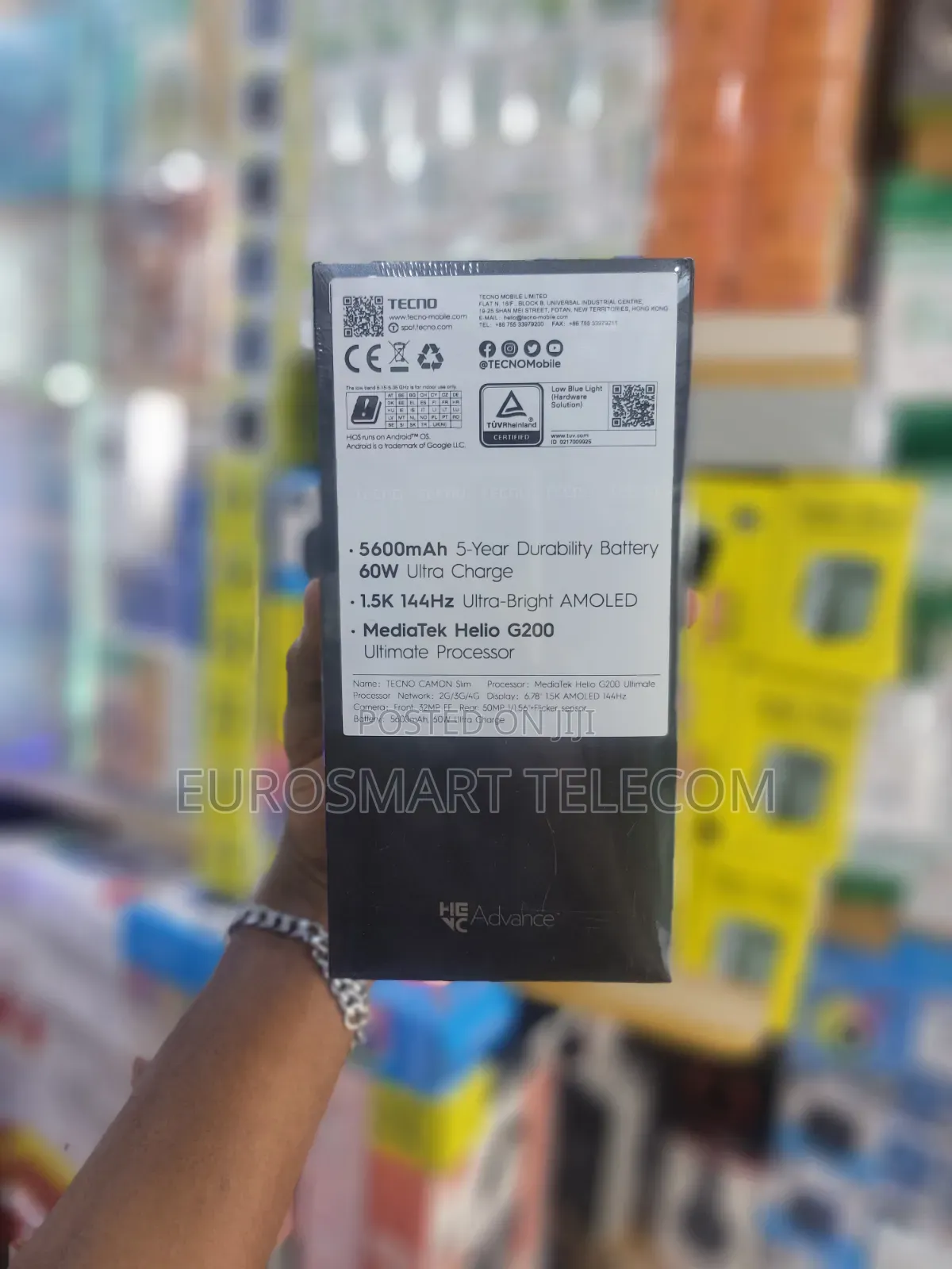New Tecno Camon Slim 256 GB Black