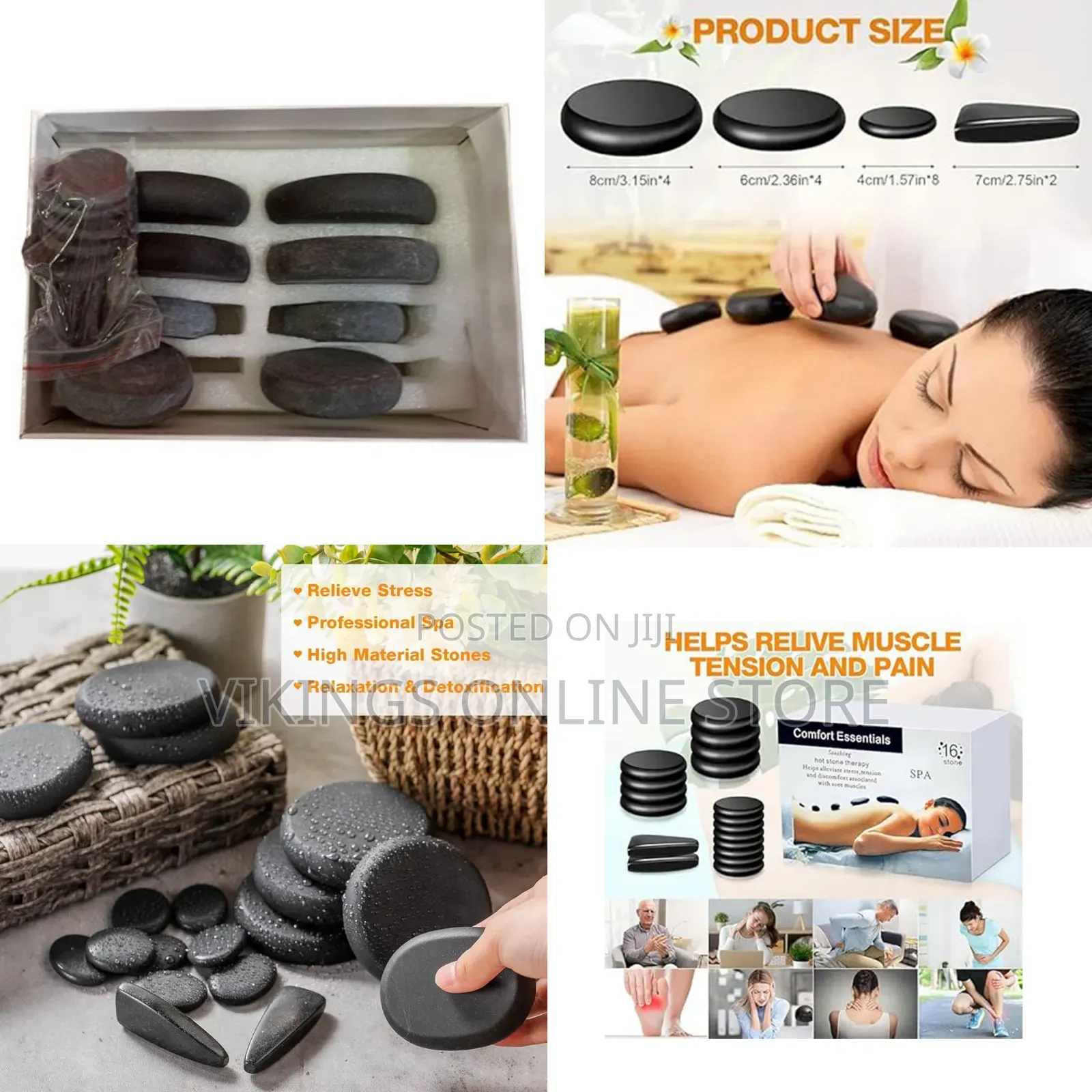 Hot Stones for Massage Bianstone Massage Stones Rocks for Home Spa