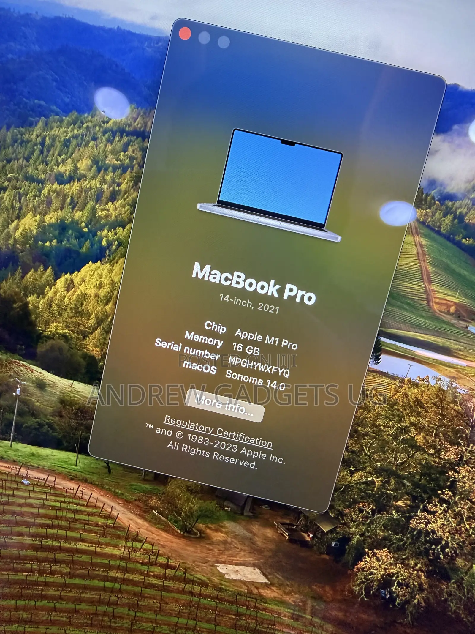 Laptop Apple MacBook Pro 2021 M1 16GB Apple M1 Pro SSD 512GB
