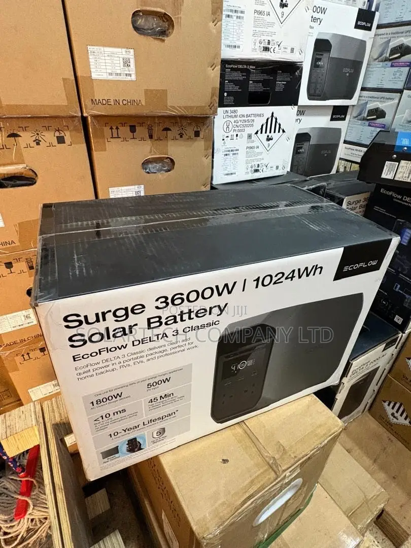EcoFlow DELTA 3 Classic 1800W Pure Power Station in Black