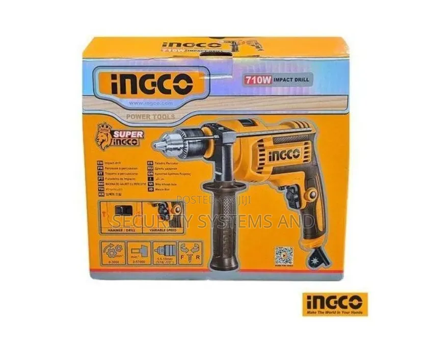 Ingco Impact Drill 710W With High Performance- Reverse and Forward