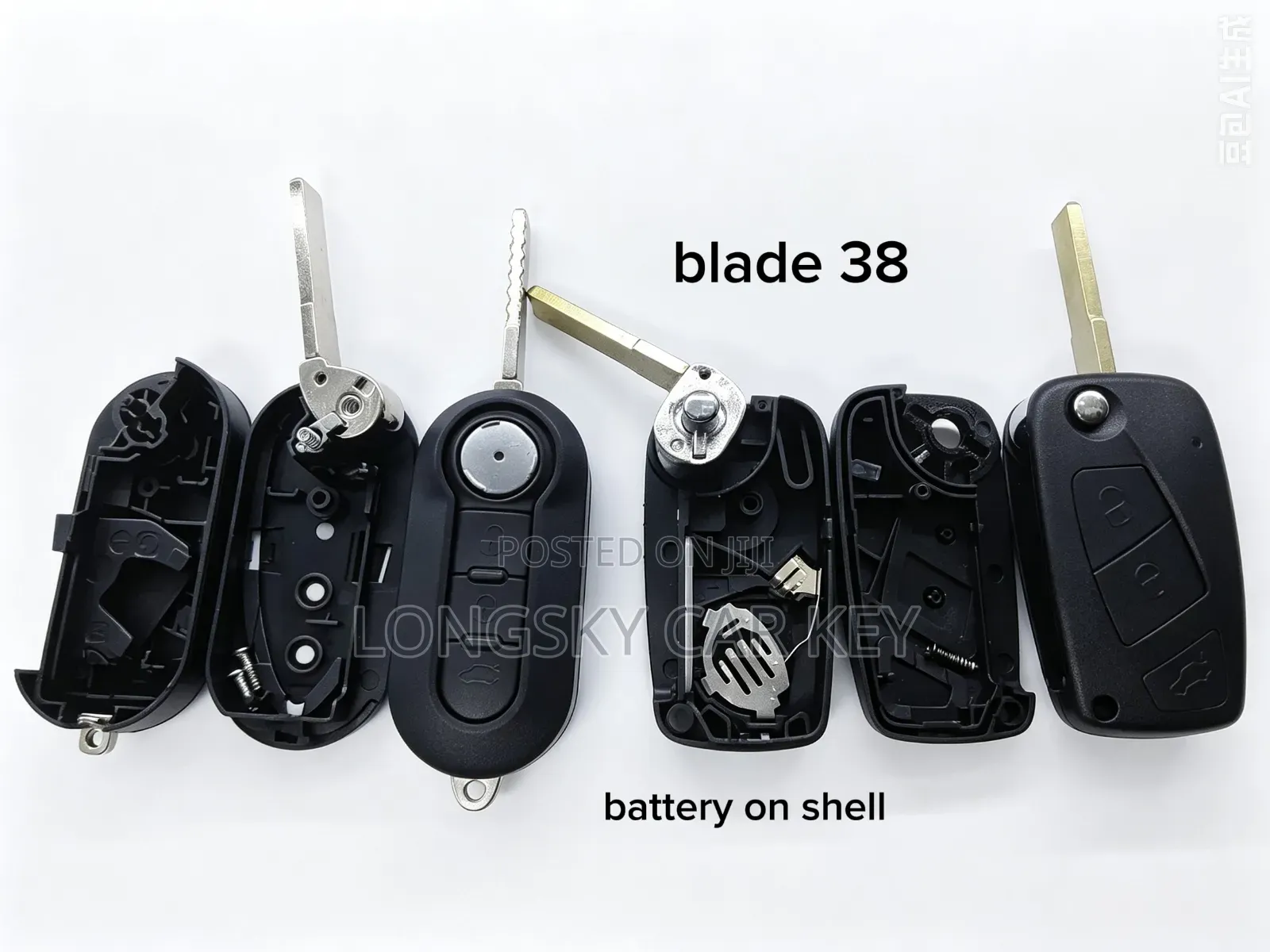 Fiat Foldable Insert to Start Car Key Shells