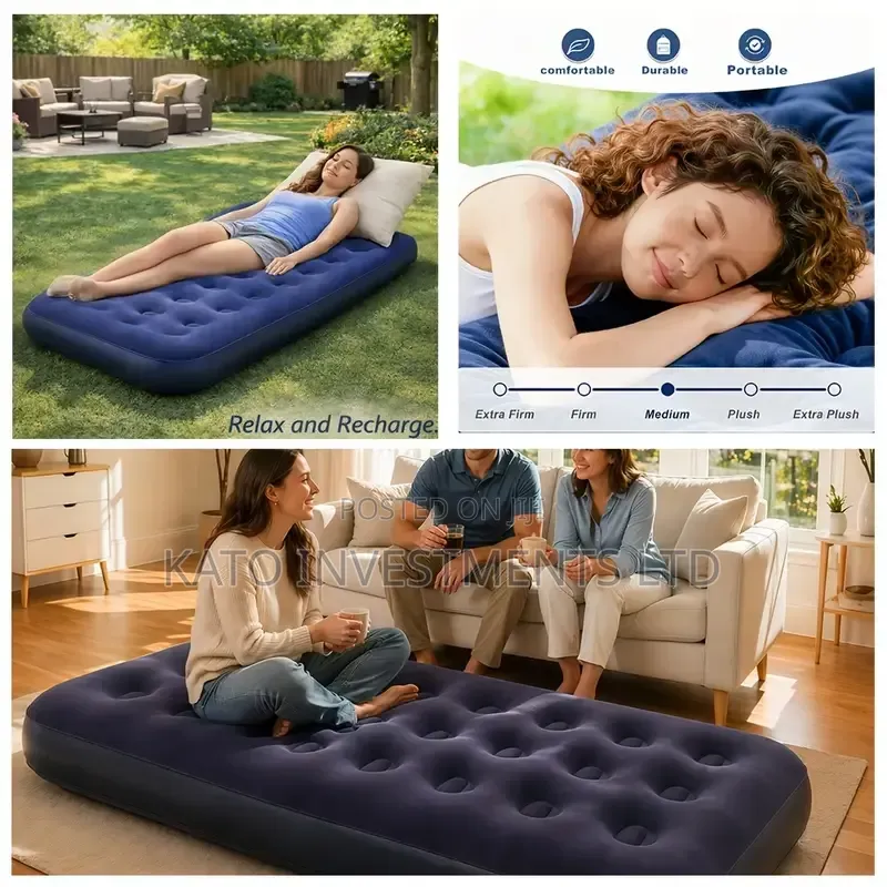 Single-Size Inflatable Air Bed With Column Honeycomb