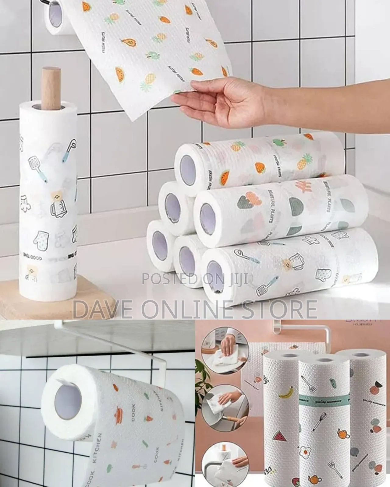 1 Roll 50 Pieces Reusable Cleaning Wipes, Kitchen Towels