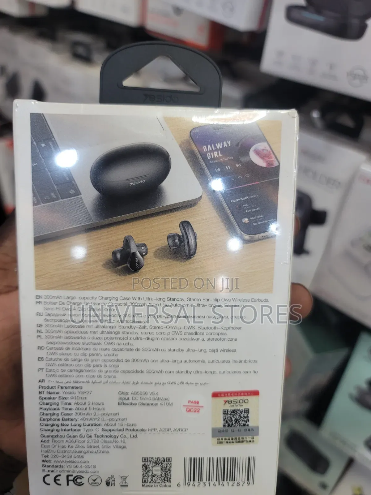 Ear Clip Earbuds Wireless Clip-on Open-Ear Earphones . IPX4 Waterproof