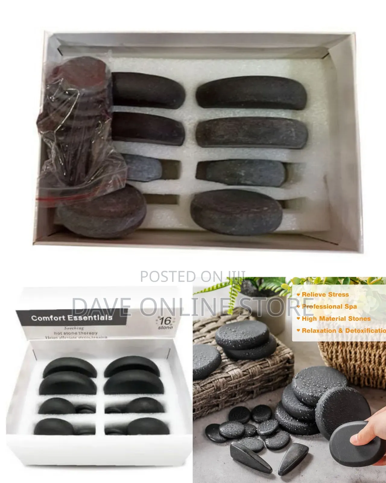 Comfort Essential 16 Stones Hot Stone Massage Therapy