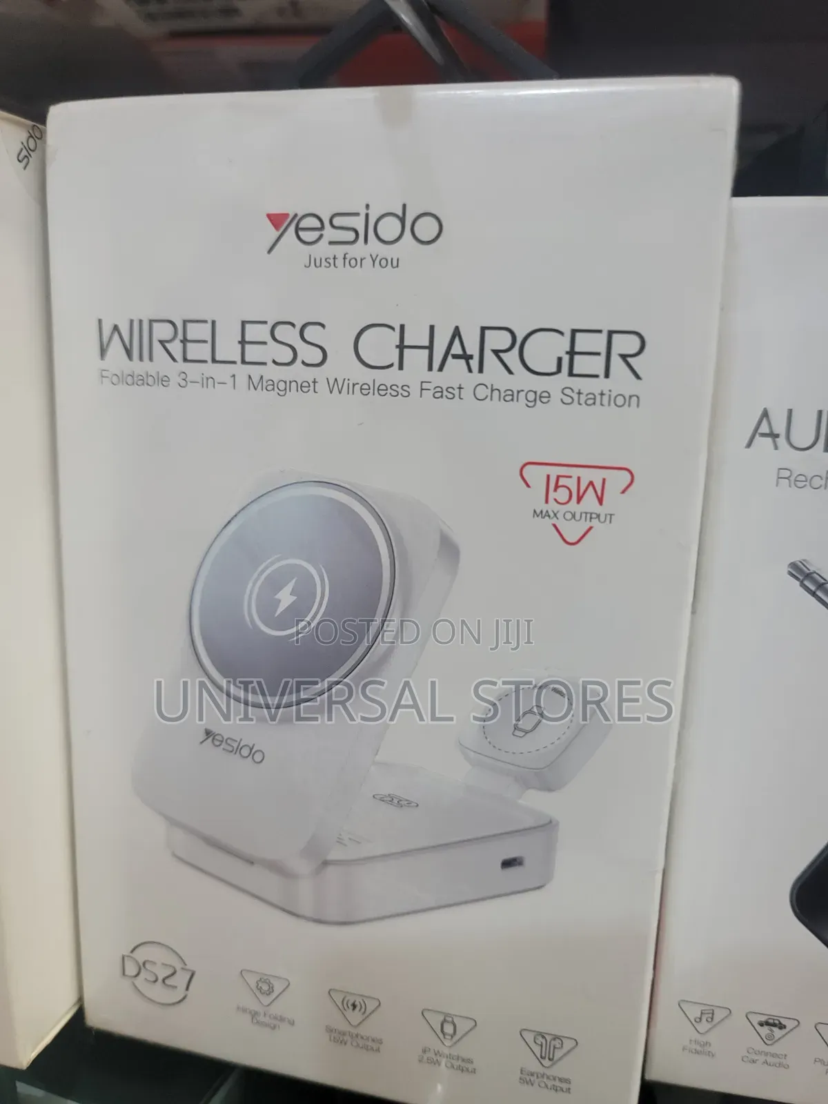 Wireless Charger Foldable 3-in-1 Magnet Wireless Fast Charge Station