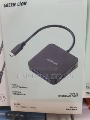 Green Lion GHB-7 7 in 1 USB-C HUB - Black