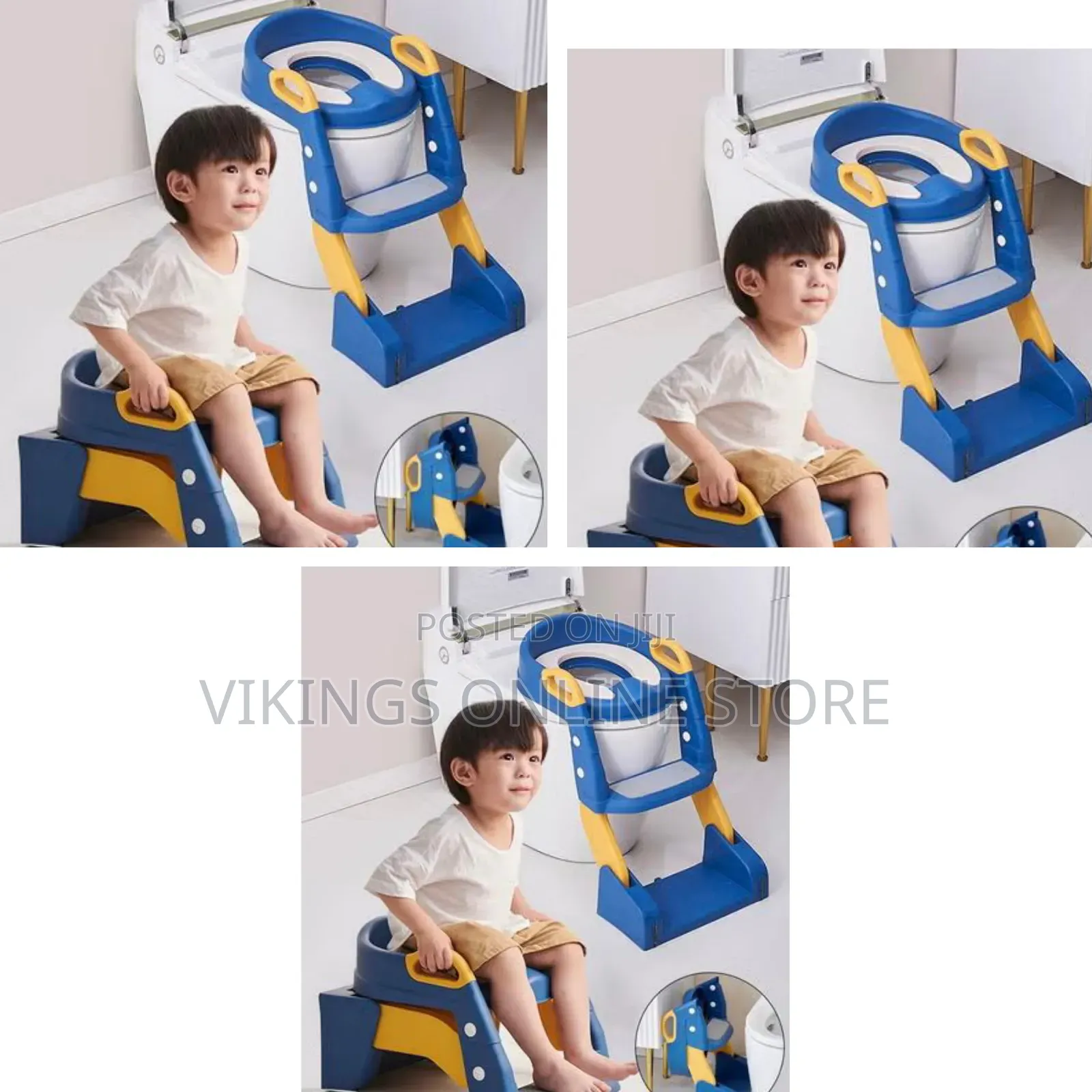 3-in-1 Toddler Potty Training Seat With an Adjustable Step Ladder