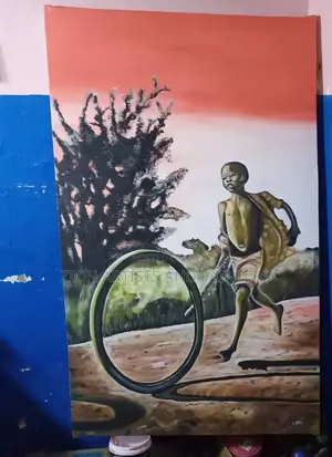 Acrylics on Canvas African Gaming
