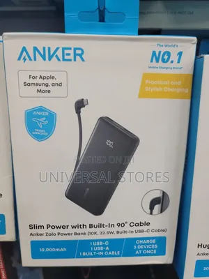 Lightweight With Built-in USB-C Cable
Anker Nano Power Bank