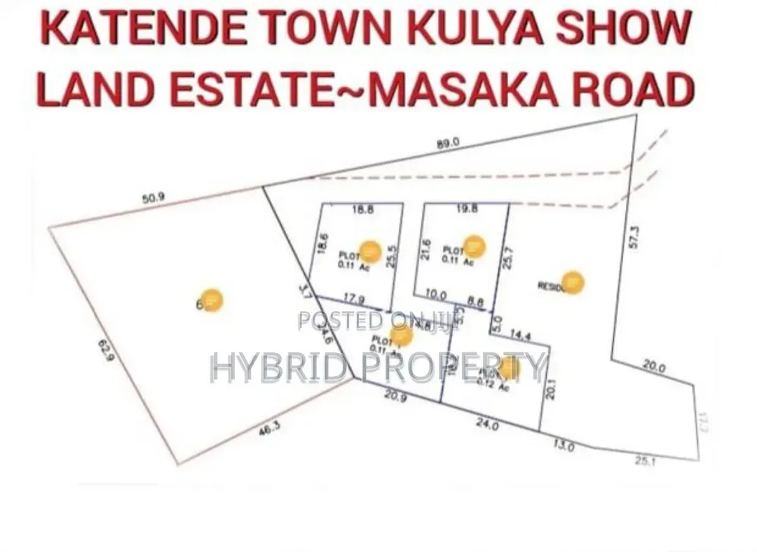 Prime Plots for Sale in Katende Town Kulya Show Land Estate~Masaka Rd.