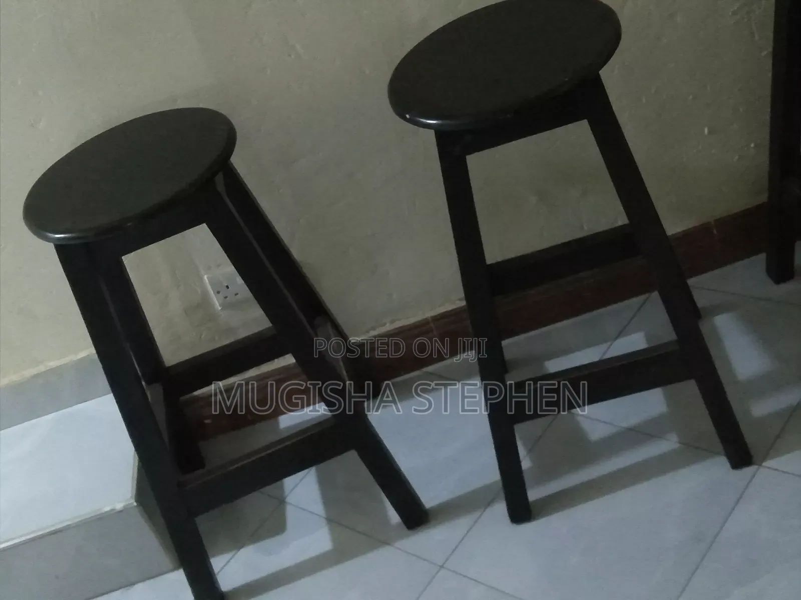 Wooden Bar Counter and Stools