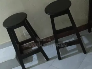 Wooden Bar Counter and Stools