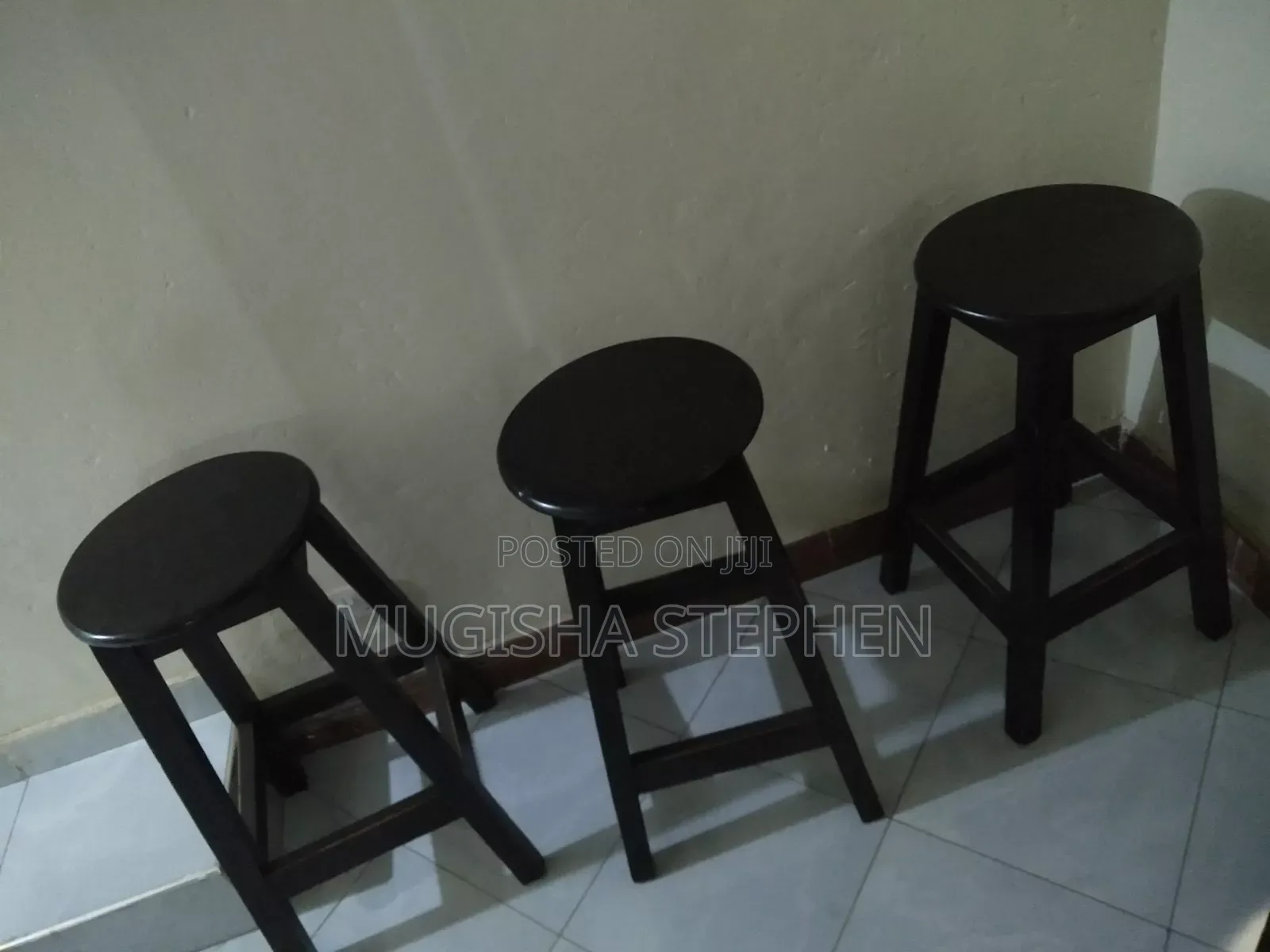Wooden Bar Counter and Stools