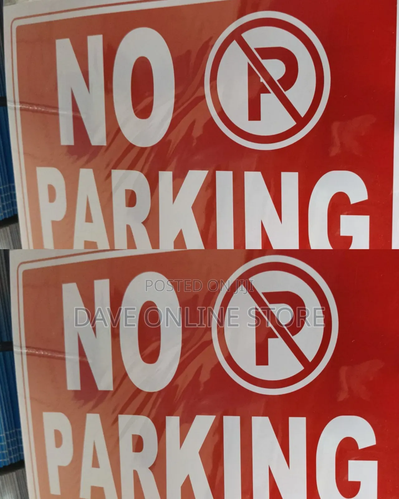 No Parking" Warning Sign