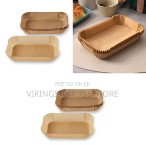 50 PCS Stack of Disposable Rectangular Brown Parchment Paper Liners