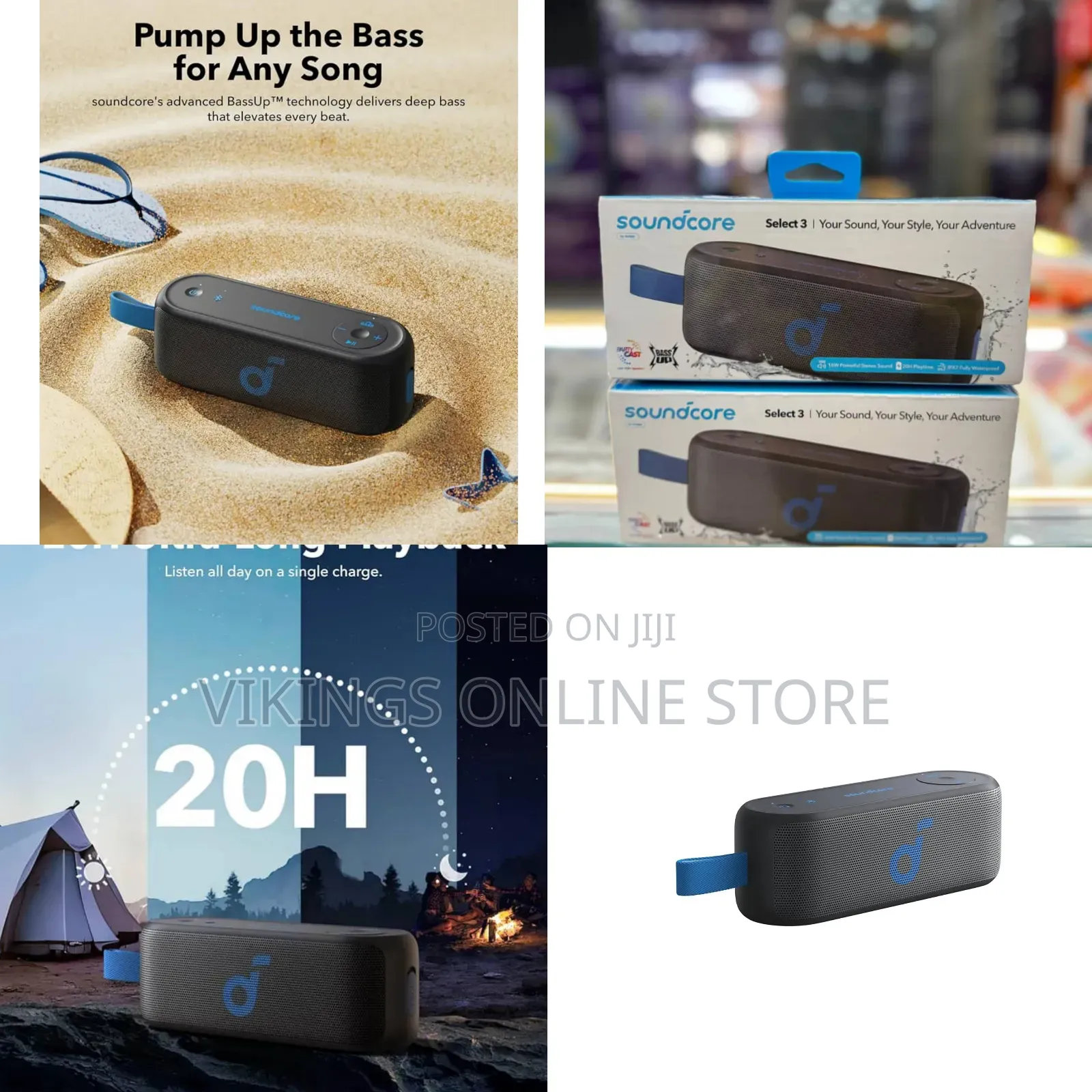 Anker Soundcore Select 3 Bluetooth Speaker, a Rugged, Portable Outdoor