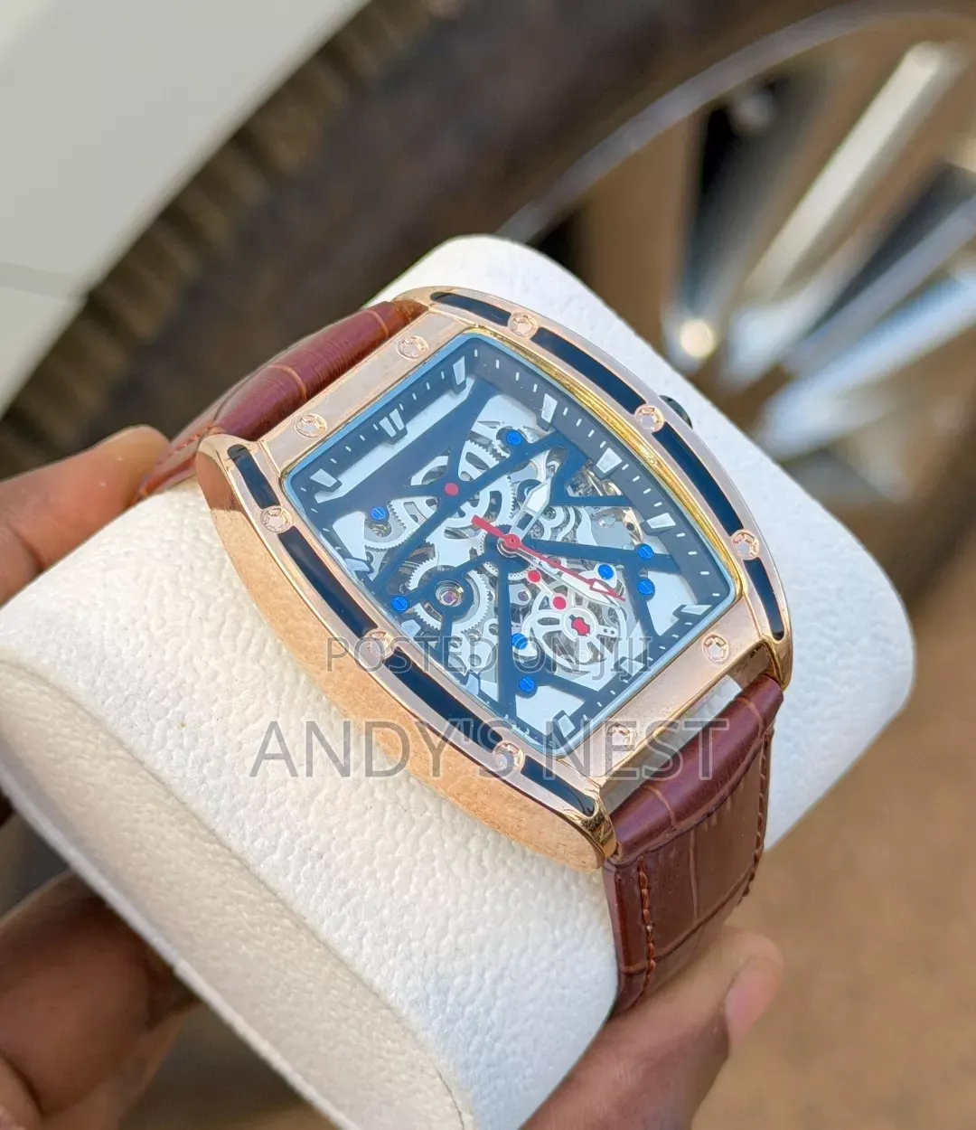 Men's Brown Leather Watch 