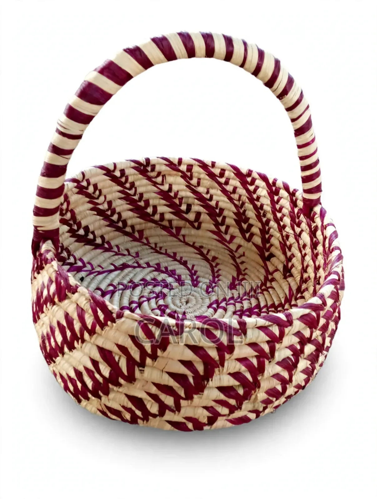 Medium Handmade Bolga Basket- Market/Laundry/Storage Basket Hand Woven