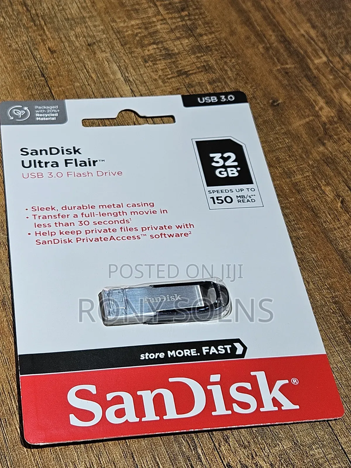 SanDisk Ultra Flair 32GB USB 3.0 Flash Drive