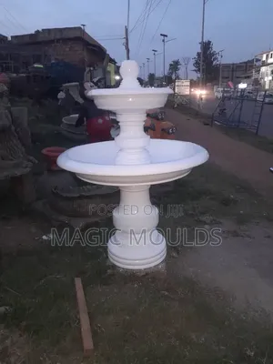 Two-Tier Concrete Water Fountain