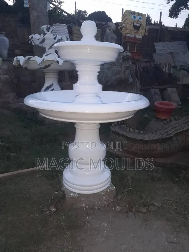 Two-Tier Concrete Water Fountain