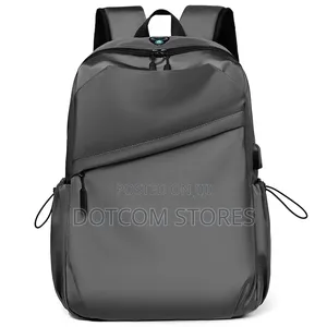Casual Nylon Ladies Backpack With a Diagonal Front Zipper Pocket.
