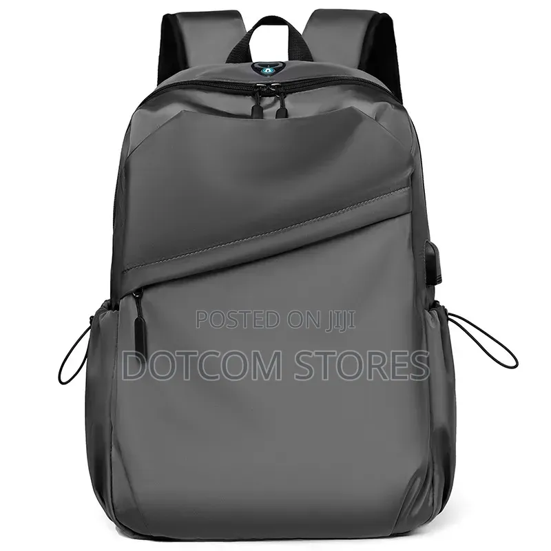 Casual Nylon Ladies Backpack With a Diagonal Front Zipper Pocket.
