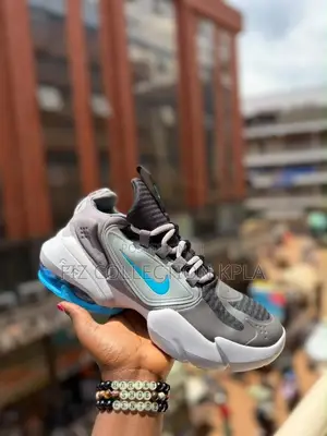 Original Nike Alpha Savage Grey Blue Sport Sneakers
