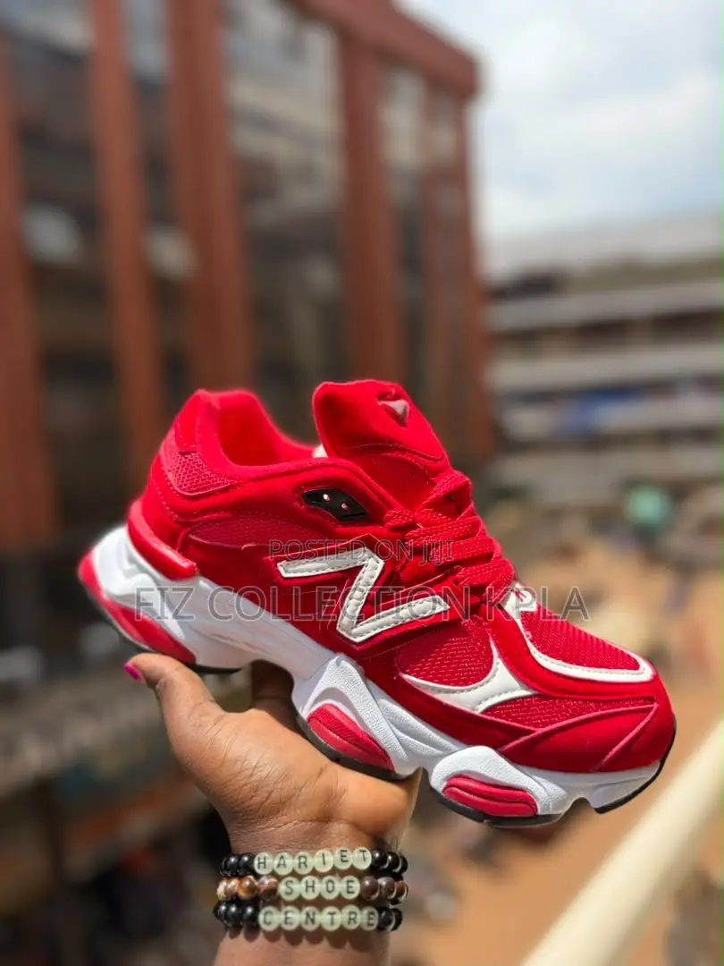 Original New Balance 9060 Red White Chunky Sneakers