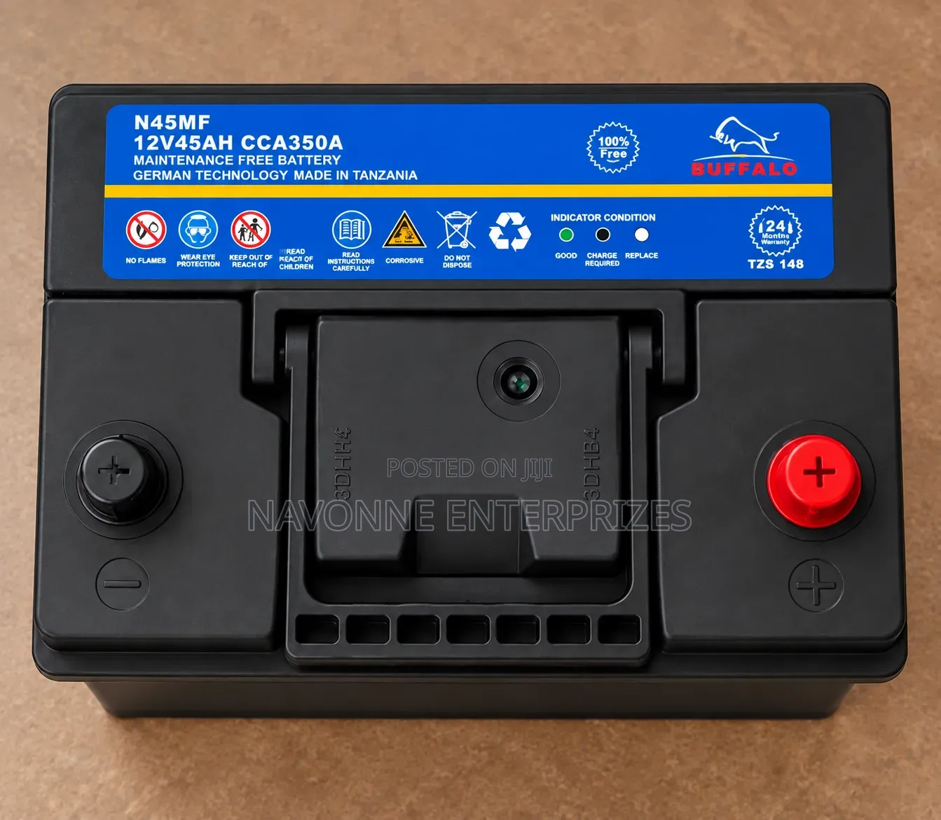 Reliable 12V 45Ah Buffalo N45 Maintenance Free Car Battery 360CCA