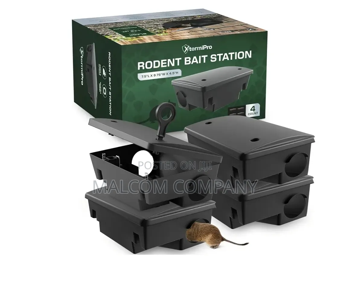 Lockable Rat Bait Station With Key – Rodent Poison Bait Box for Rats