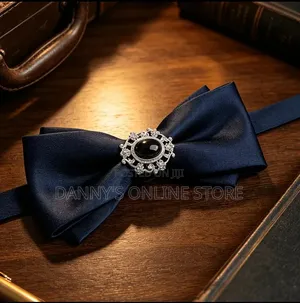 Black Onyx Bow Tie Men'S Wedding Groom Butterfly Knot Business.