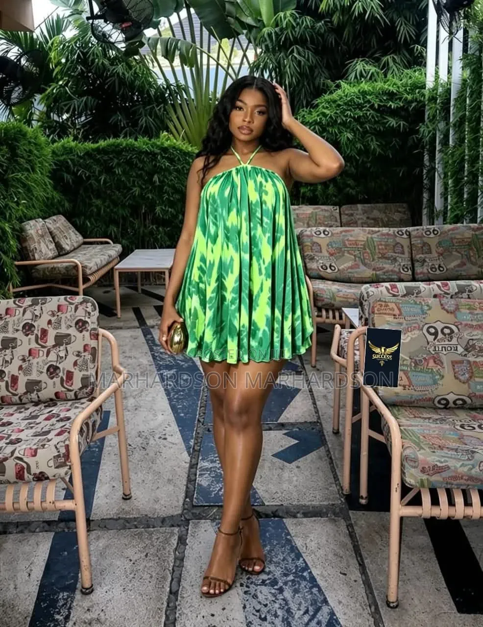 Luxe Mini Pleated Halter Dress
