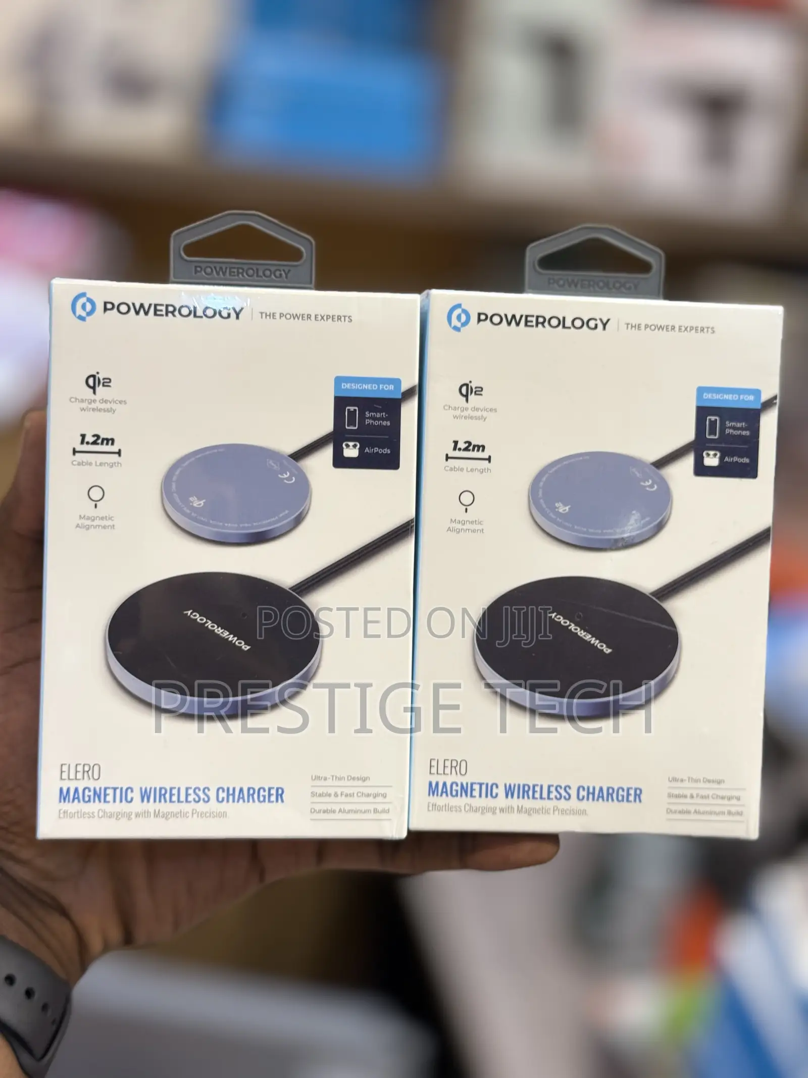 Powerology Qi2 Elero Magnetic Wireless Charger 15W for Phones Watch