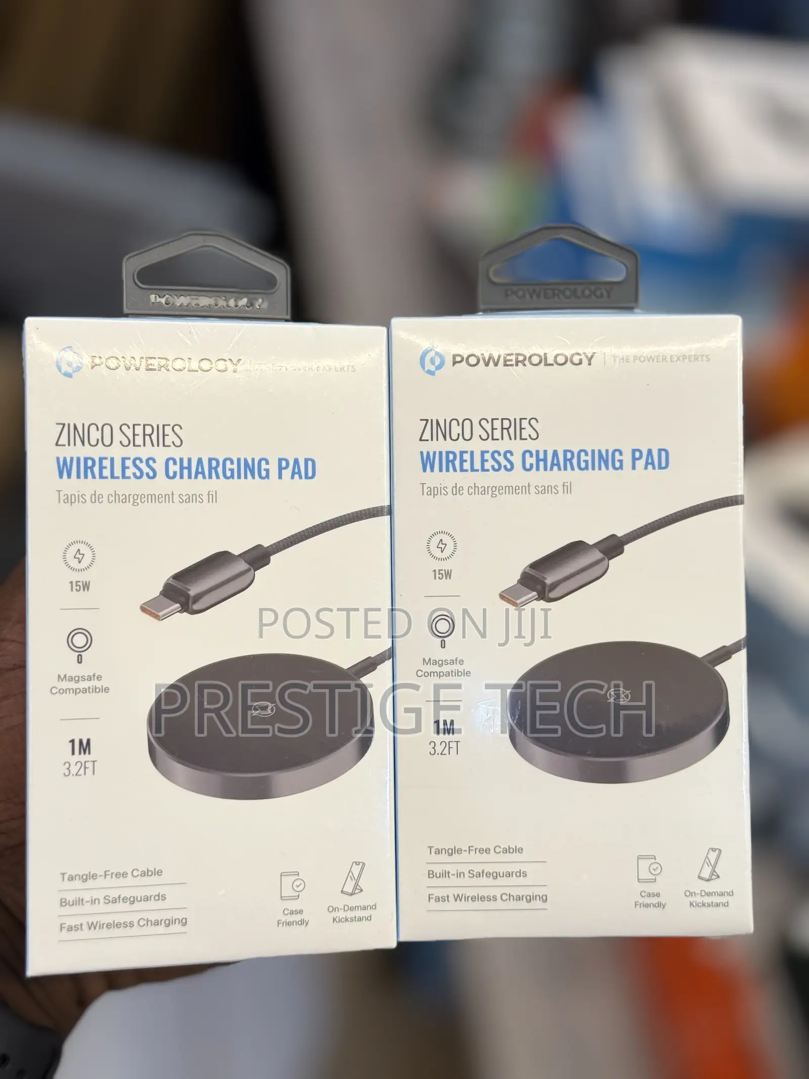 Powerology Zinco Wireless Charging Pad 15W Fast Wireless Charger