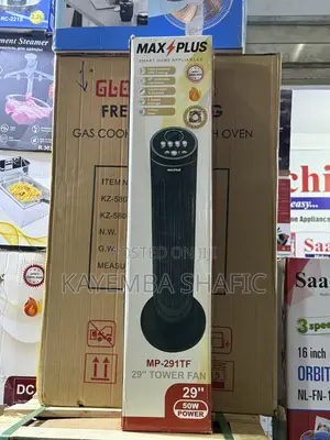 Max Plus MP-291TF 29" Electric Tower Fan - Brand New Black