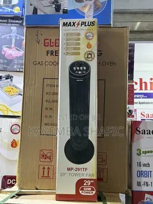 Max Plus MP-291TF 29" Electric Tower Fan - Brand New Black