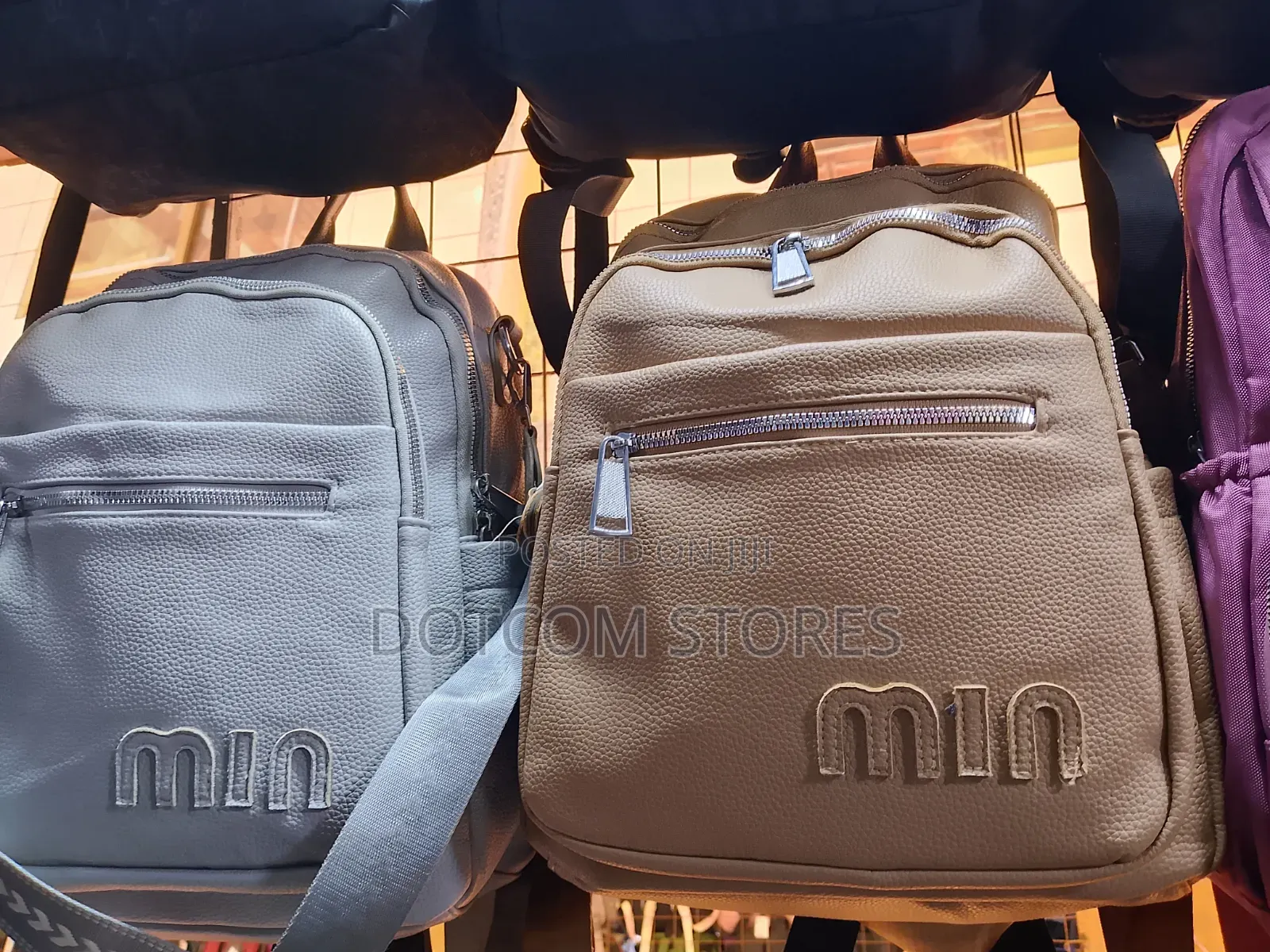 Casual Faux-Leather Backpacks
