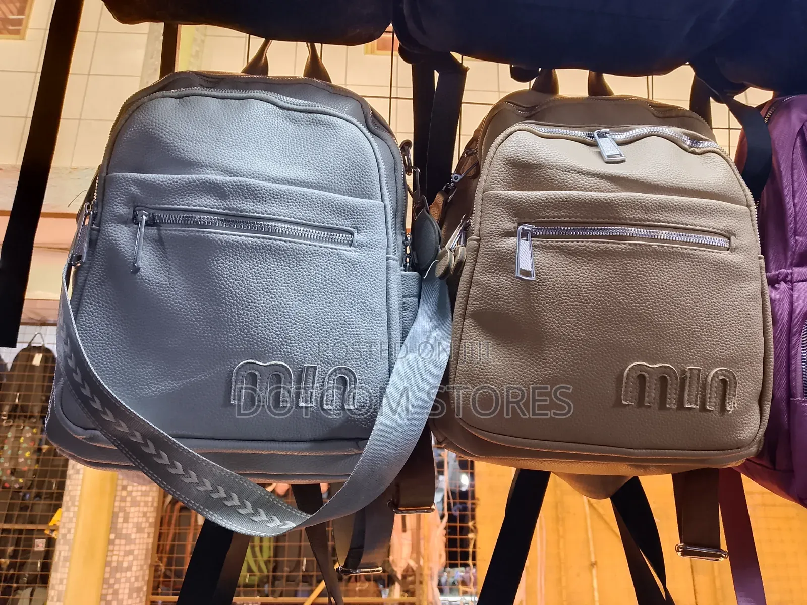 Casual Faux-Leather Backpacks