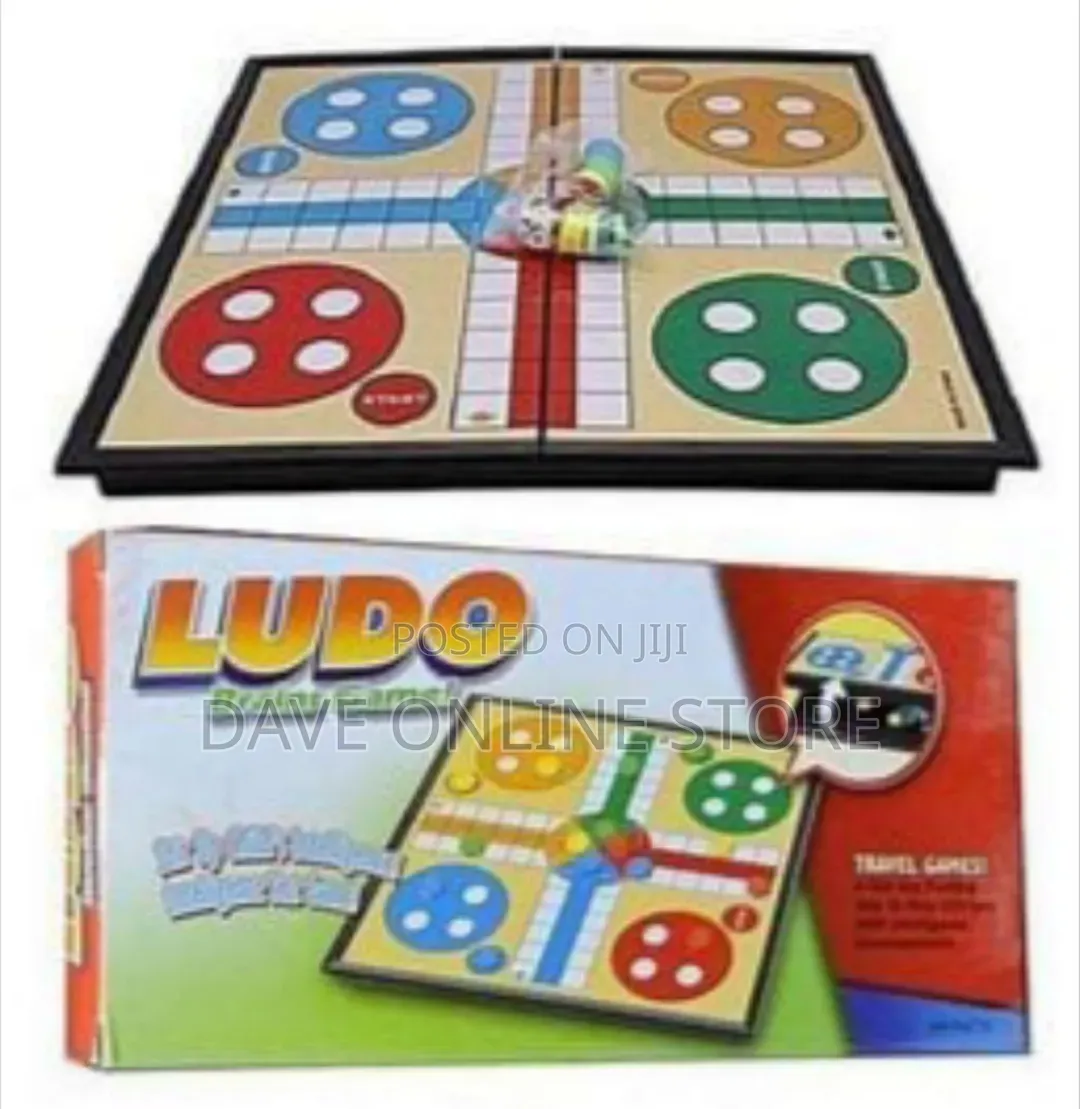 Portable, Magnetic Folding Ludo Board Game Set