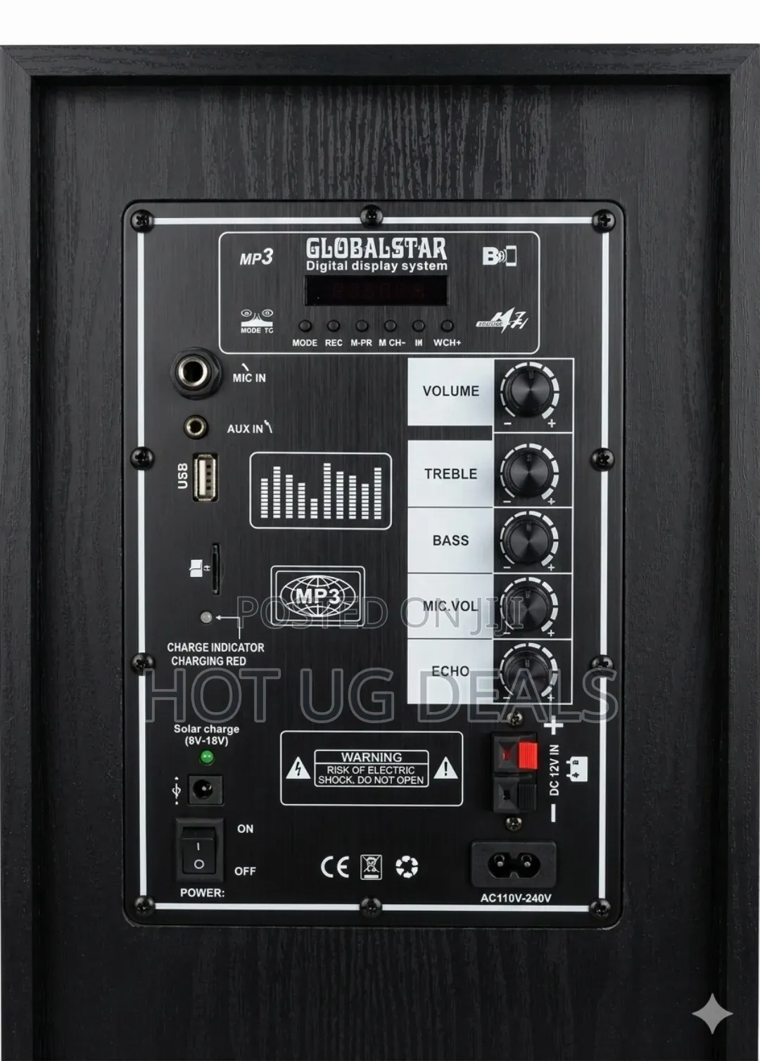 Rechargeable PA Party Speaker With Mic, Bluetooth, FM Radio, USB